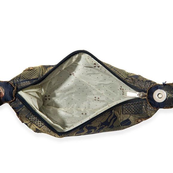 Potli Fortune Cookie Bag Beaded Elephant Navy - Picture 4 of 5